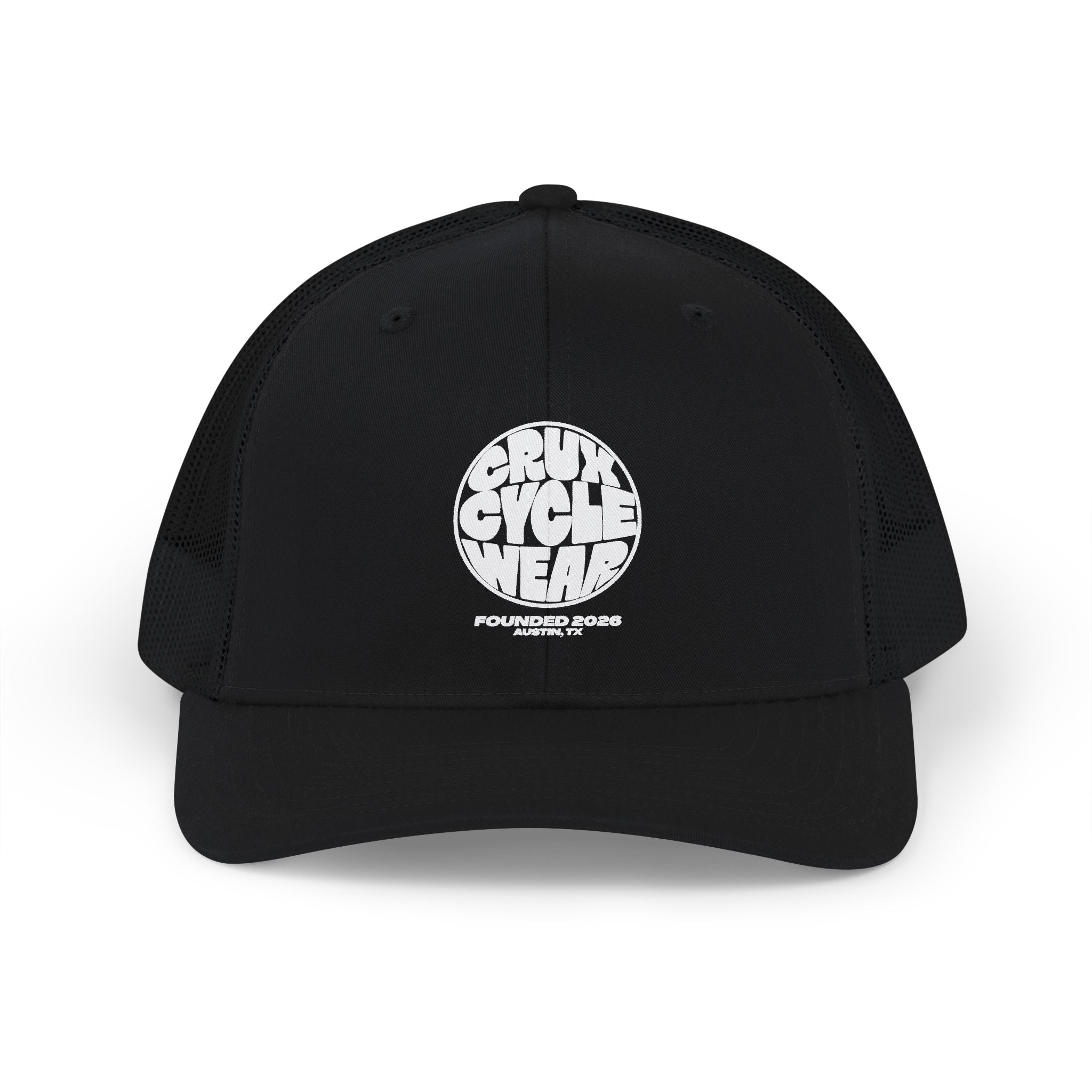 Trucker Cap — Black Grunge Globe Logo "Powerful Youth"