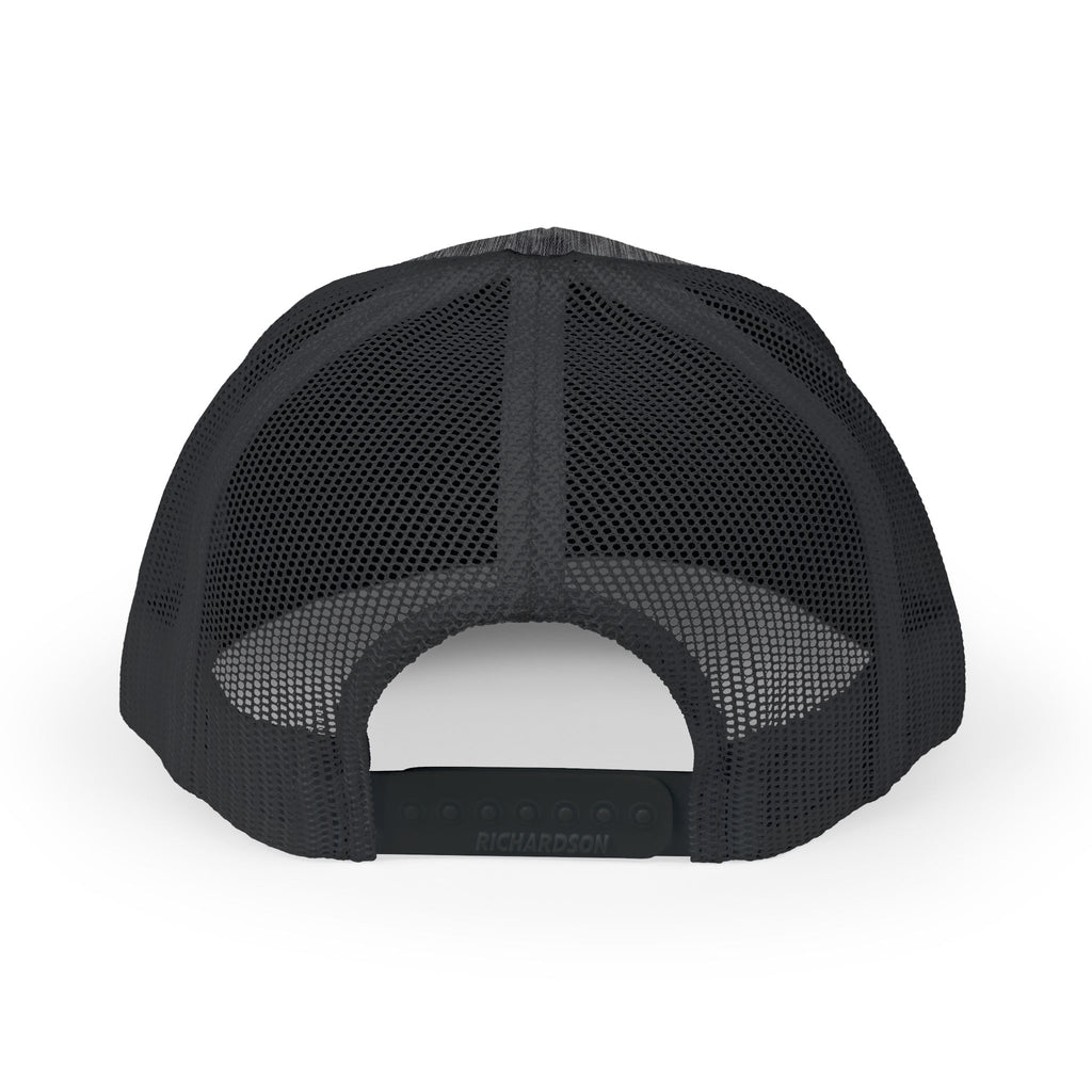 Trucker Cap — Black Grunge Globe Logo "Powerful Youth"