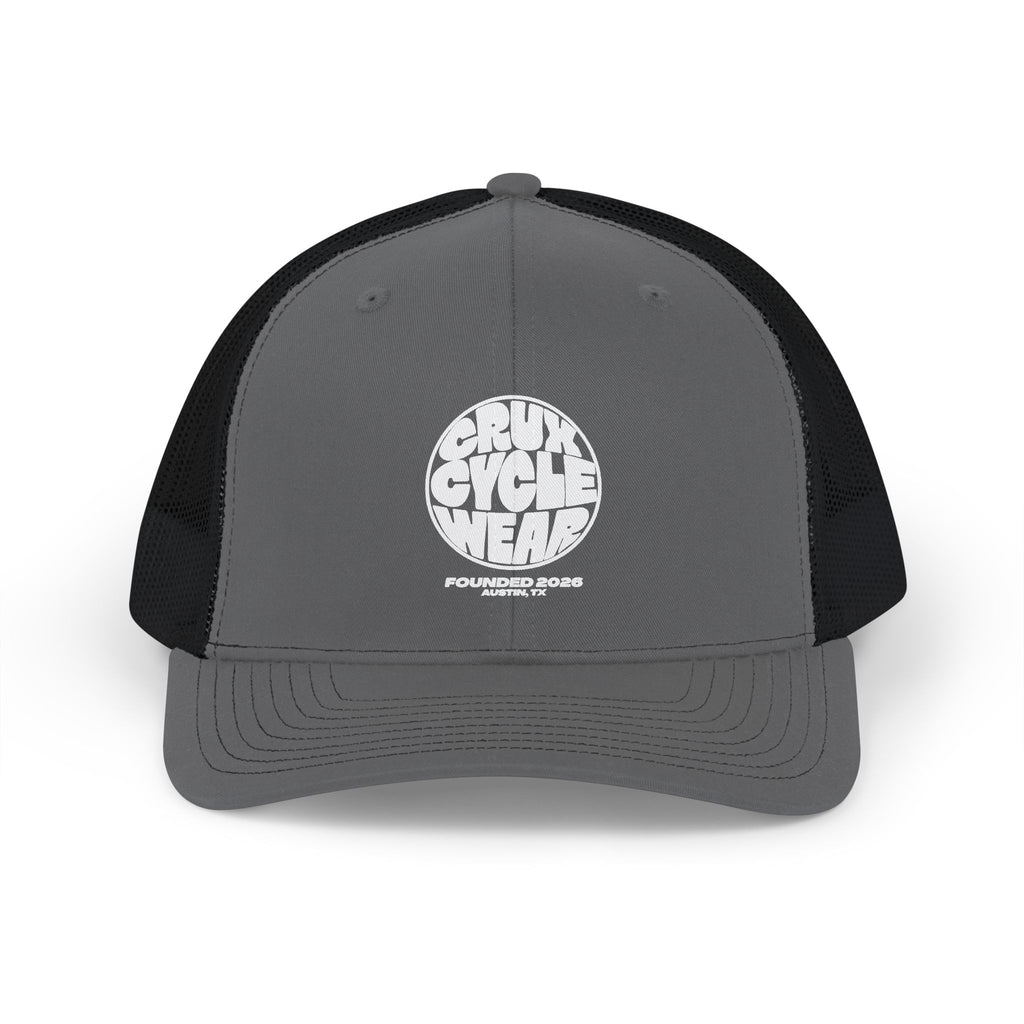 Trucker Cap — Black Grunge Globe Logo "Powerful Youth"