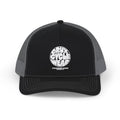 Trucker Cap — Black Grunge Globe Logo "Powerful Youth"
